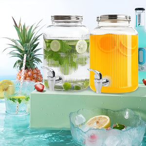Dispensador Jugos Con Atril Dispensadores Dobles Jarras 5.5l