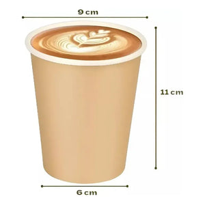 50 Vaso Kraft Vasos Para Cafe Vaso Papel Kraft C/tapa 12oz Vaso Desechable Café Vasos Termicos Desechables Vaso Café... Beige