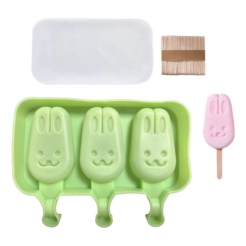 Moldes De Silicona Para Helados Molde Paletas Helado Conejo - Multicolor
