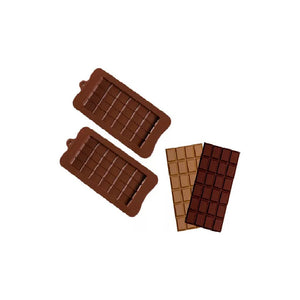 Pack X3 Moldes De Chocolate Barra De Chocolate Silicona Color Marrón Oscuro Tableta Cuadrados Chocolates Insumos Reposteria Marrón Pasteleriacl