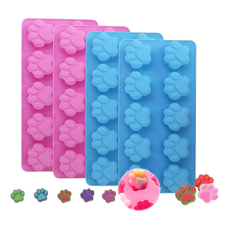 Pack X4 Moldes De Chocolate Moldes Silicona Patitas Patas Surtido