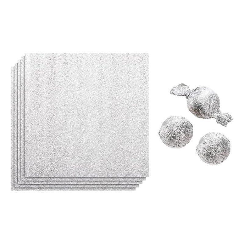 100 Envoltorios De Bombones Laminas Papel Metalizados Bombon Plateada