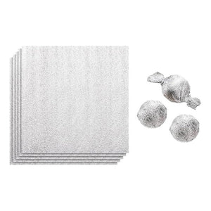 100 Envoltorios De Bombones Laminas Papel Metalizados Bombon Plateada