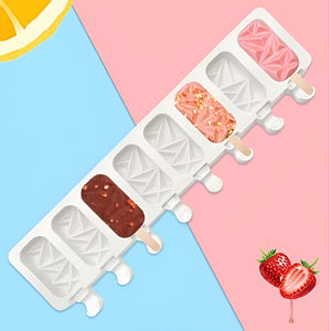 Pack X4 Molde Helados Molde Helado Silicona Molde Paleta 445