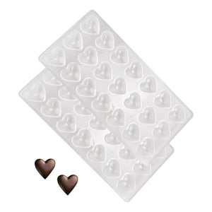 Pack X2 Molde Chocolate Molde De Chocolate Acrilico Corazón