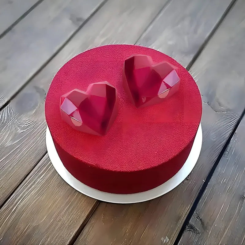 Molde Mini Corazon Diamante Molde Mini Corazón Geometrico 8 Moldes Antiadherentes Para Chocolate Moldes De Chocolate De Silicona Fácil Liberación Antiadherente Dulces Aperitivos Pasteleriuscl Marrón