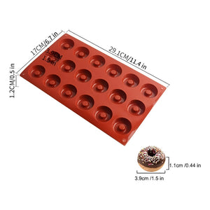 2 Moldes Reposteria Molde Silicona Molde Mini Donuts 18cav