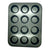 Molde 12 Muffins Cupcakes Placa Teflón Pettish Online Vc Color Negro