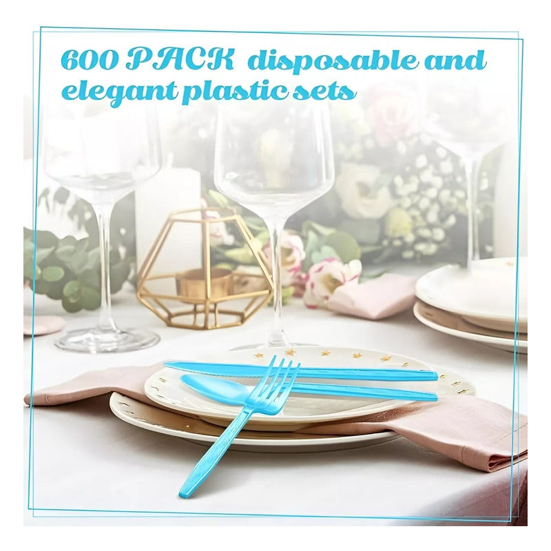 Set Cumpleaños Servilleta Vaso Plato Desechable Celeste 20p