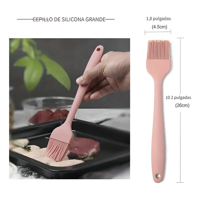 Pack X2 Mezquino Silicona Brochas Silicona Utensilios Cocina Silicona Espatula De Silicon Brochas De Reposteria Brocha... Multicolor