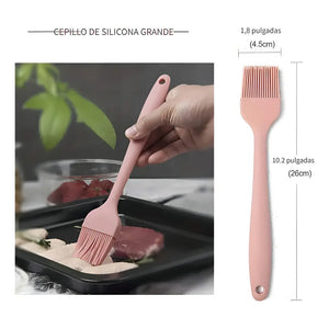 Pack X2 Mezquino Silicona Brochas Silicona Utensilios Cocina Silicona Espatula De Silicon Brochas De Reposteria Brocha... Multicolor