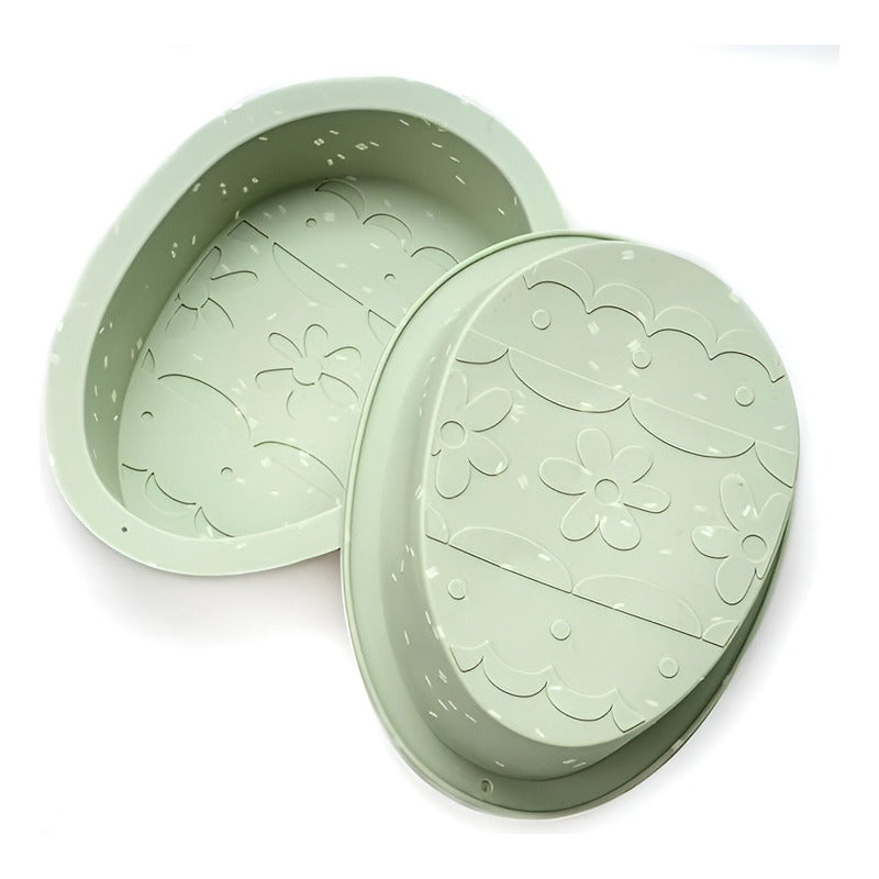 Pack X2 Molde Huevo De Pascua Moldes De Chocolate Silicona  Multicolor