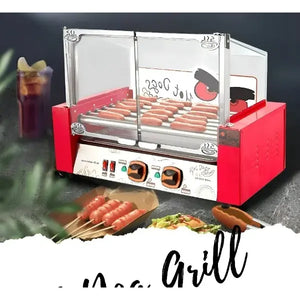 Parrilla Hot Dog Rostizador Vienesas Calentador Pan 7 Roller Máquina Eléctrica Acero Inoxidable Uso Comercial Rostizador Eléctrico Calentador De Pan Hot Dog Rostizador Vienesas Eléctrico Pasteleriuscl