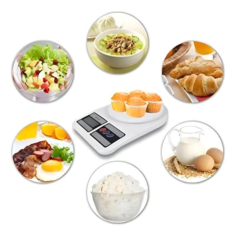 Balanza De Cocina Digital Genérica Sf-400 Blanca Blanco