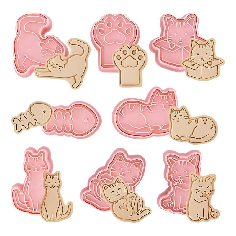Molde Galletas Cortador De Galletas Moldes De Galleta Gatos Rosa