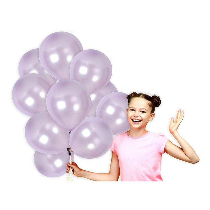 Pack X25 Set De Cumpleaños Globos Cumpleaños Globos Violeta Violeta Redondo