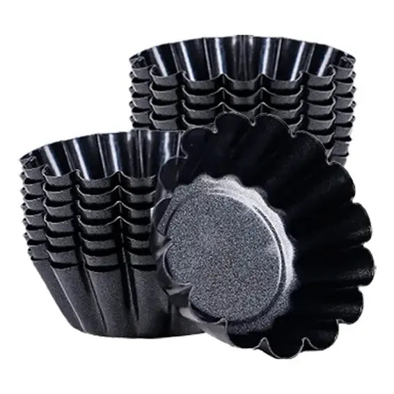 Pack 12 Molde Mini Tartaleta Tarta Moldes Para Reposteria  Gris Oscuro 8275