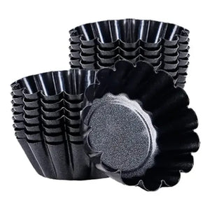 Pack 12 Molde Mini Tartaleta Tarta Moldes Para Reposteria  Gris Oscuro 8275