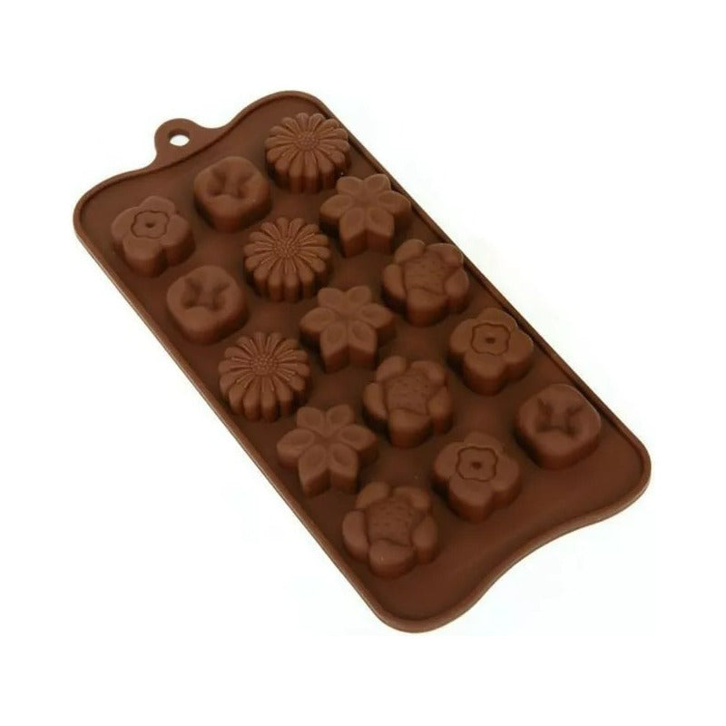 Moldes De Chocolates Moldes Chocolate Silicona 5 Flores N1