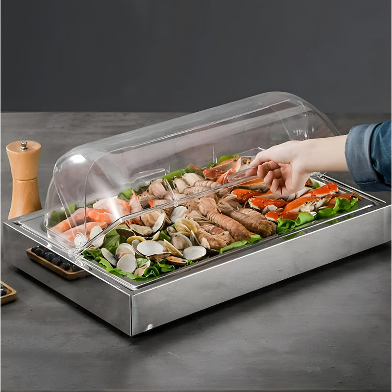 Bandejas Acero Inoxidable Rectangular Bandeja Autoservicio Plateado