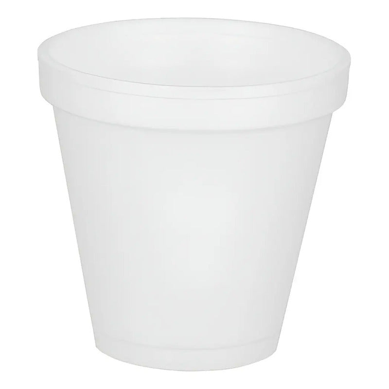 X100 Vasos Desechables Vasos Plumavit Termico Vaso 6oz/177ml Blanco