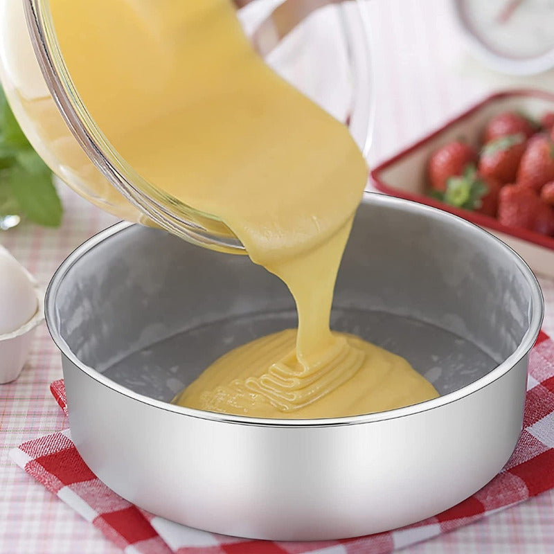 Moldes De Aluminio Para Tortas Molde Queque Molde Torta 28cm Plateado