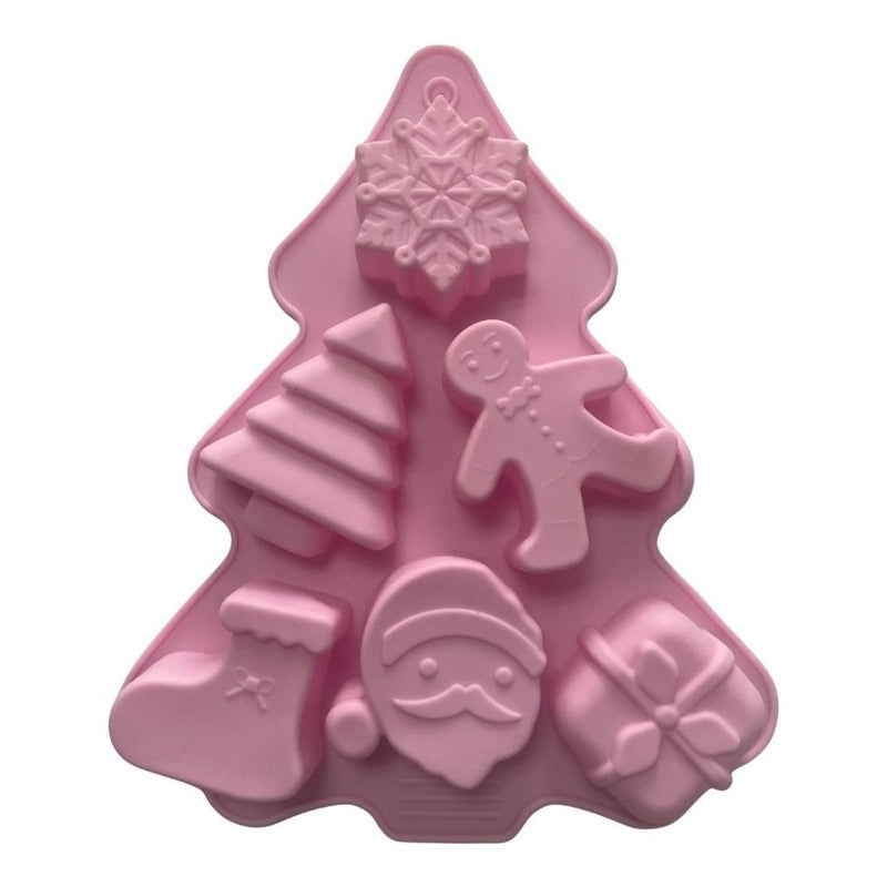 Molde De Silicona Molde Navidad Moldes Navideños Arbol Regal