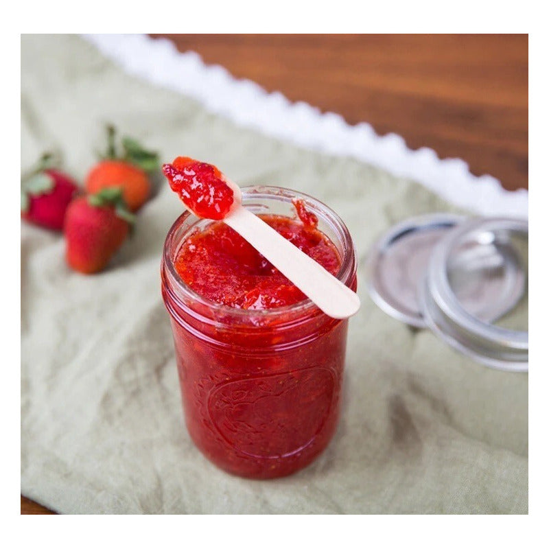 X100 Cucharas Postres Cucharas Desechables Cucharas Helado Madera Desechable