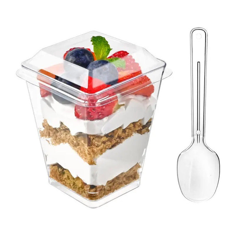 50 Cucharas Helado Cucharas Postres Cucharas Desechables Transparente.