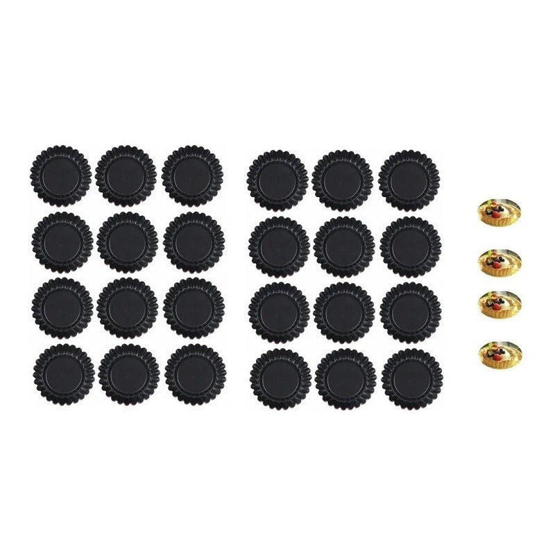 Pack 24 Moldes De Tartaleta Molde Tarta Individual Fija 10,5