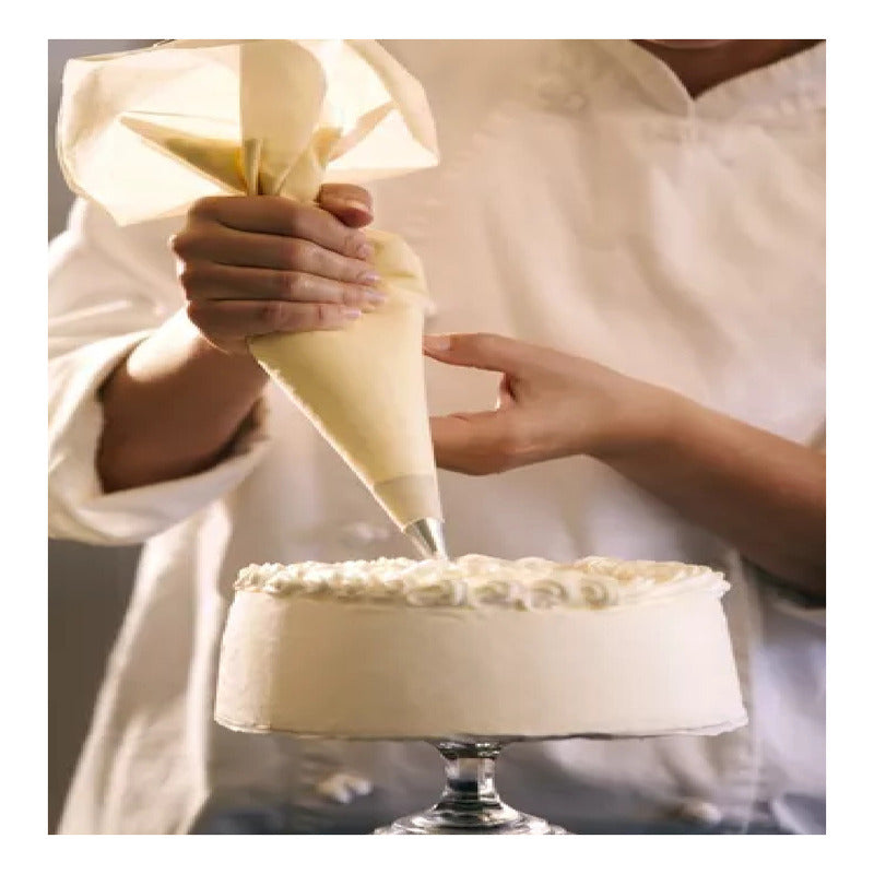 Pack X3 Mangas Pasteleras Profesional Mangas De Telas 40cm Blanco