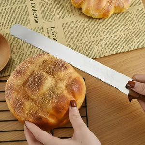Cuchillo De Cocina Cuchillo Sierra Cuchillos Reposteria 20cm Marrón