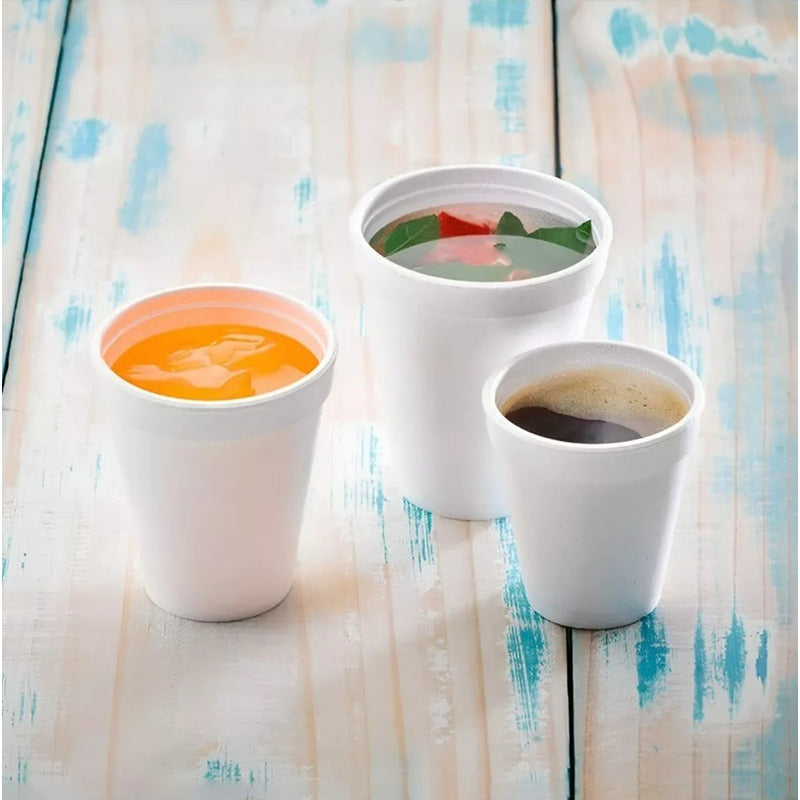 1000 Vasos Desechable Vasos Plumavit Termico Vaso 10oz/296ml Blanco / Vaso Plumavit 10oz