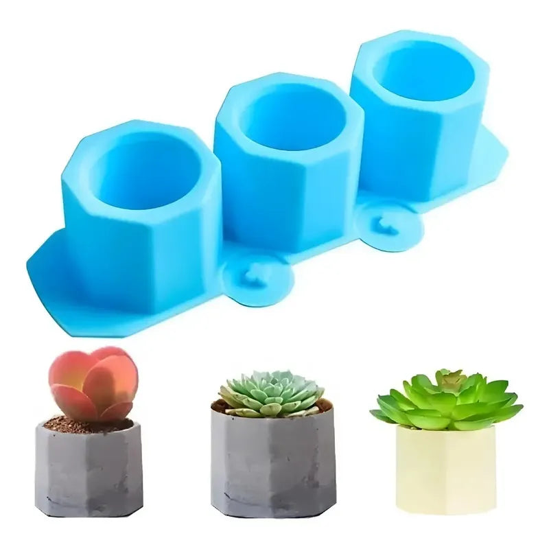 X3 Moldes De Silicona Maceta Molde Para Yeso Molde Para Vela Al Azar