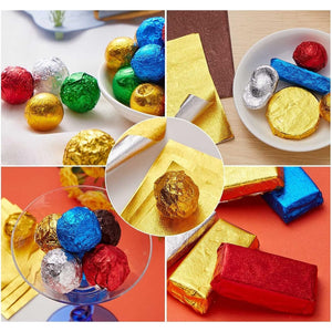 100 Envoltorios De Bombones Laminas Papel Metalizados Bombon Plateada