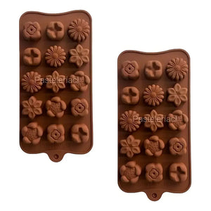 X2 Moldes De Chocolate Moldes Chocolate Silicona 5 Flores N1 Insumos Reposteria Flores Moldes Para Chocolates Molde Para Chocolate De Silicona Fácil Liberacion Pasteleriuscl