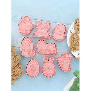 Pack X2 Cortador Galleta Pascua Moldes Galleta 3d Cortadores