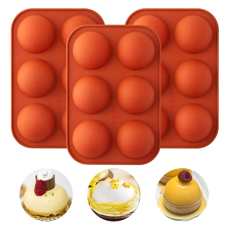 Molde De Silicona Media Esfera Molde Silicona Media Esfera  Multicor