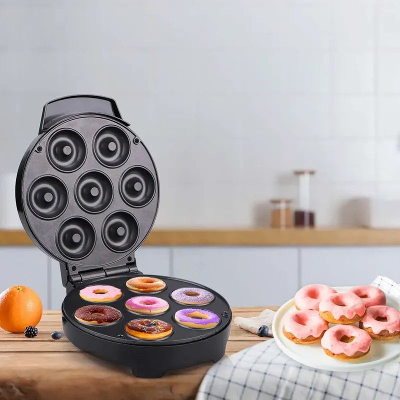 Maquina Para Donas Maquina De Donuts Mini Donas 1000w 7cav Máquina De Donas Eléctrica Máquina Para Donuts Equipo... Negro