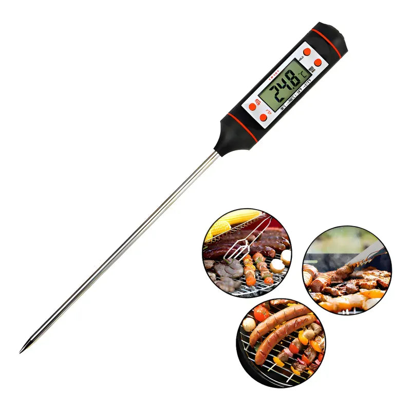 Termómetro Digital De Cocina Gastronómico Color Negro