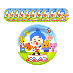 Pack X10 Platos De Cumpleaños Desechables Plim Plim 23cm