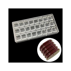 Molde Chocolate Acrilico Molde De Chocolate Molde Lineal Molde De Policarbonato Para Bombones Agujeros Para Hacer... Transparente