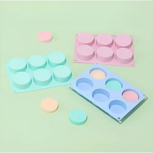 Molde De Silicona Cheesecake Molde Jabon Molde 6cavid Redond Multicolor