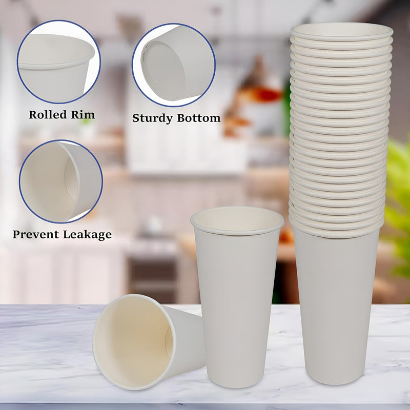 50 Vasos Polipapel Vaso Sin Tapa Vaso Blanco Vaso Cafe 16oz Blanco / Vaso Polipapel 16 Oz