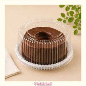 30 Bandejas Para Torta Porta Cupcake Porta Tortas 31x12cm Soporte Redondo Con Tapa Para Postres Cúpula Transparente De... Blanco