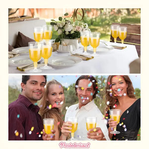80 Copas Plastico Copas De Vino Transparente Desechables 6oz Estilo Simple Apilables Copas De Vino De Plástico Transparente Con Tallo Copas De Acrilíco Para Vino Para Fiestas Desechables Pasteleriuscl