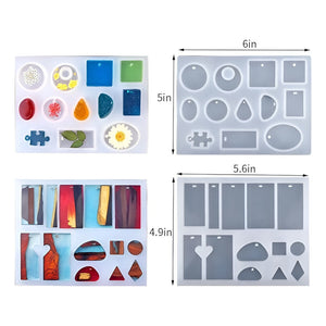 Kit Resina Moldes De Resina Epoxi Para Manualidades 160 Pcs