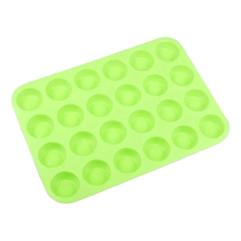 Pack X2 Molde Cupcakes 24 Cupcakes Molde Silicona Reposteria Multicolor