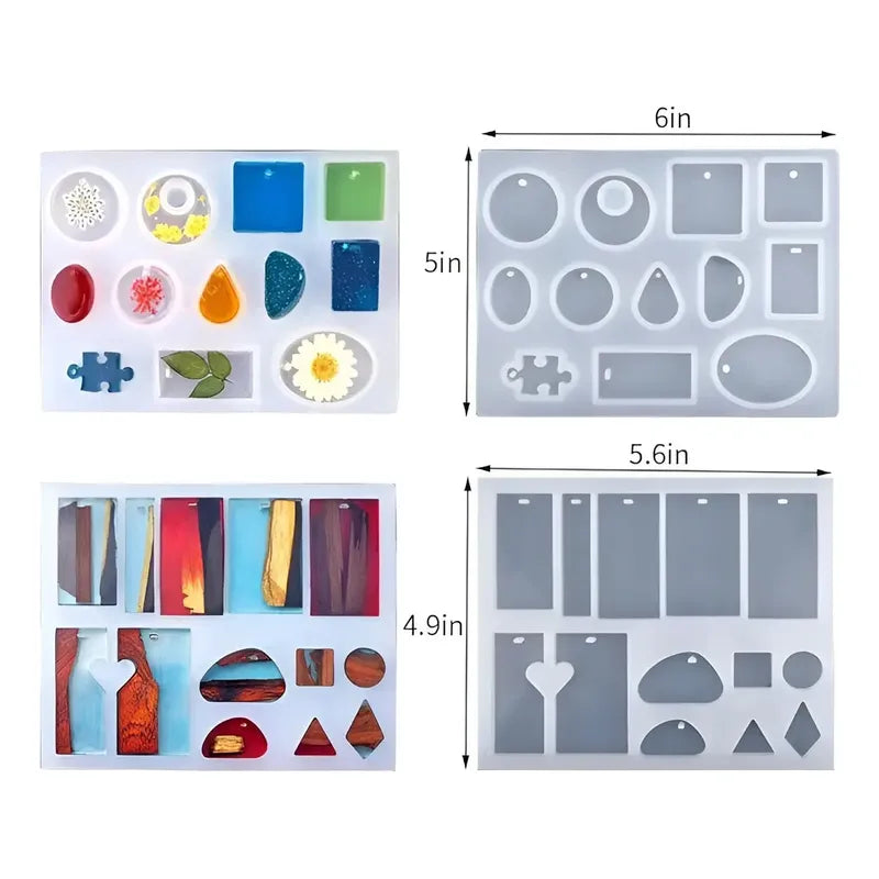 Kit Resina Moldes De Resina Epoxica Artesanias Aros 85pcs Moldes De Silicona Para Hacer Joyas Artesanias Manualidades... Multicolor / Moldes De Resina 85 Pcs