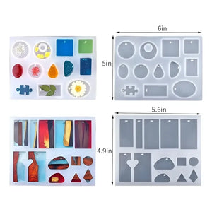 Kit Resina Moldes De Resina Epoxica Artesanias Aros 85pcs Moldes De Silicona Para Hacer Joyas Artesanias Manualidades... Multicolor / Moldes De Resina 85 Pcs